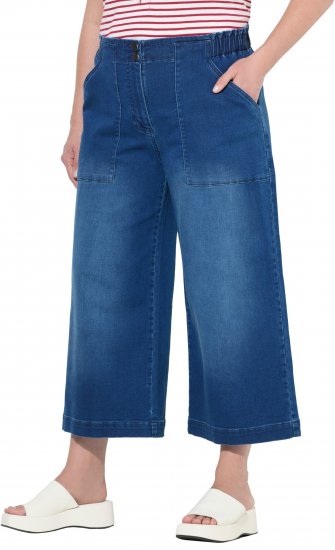 Ulla Popken Denim Culottes Blue - Jeans & Bukser i Store Størrelser – Plus Size - 