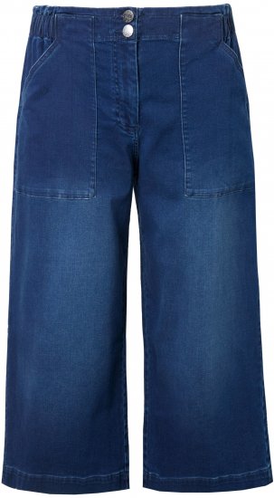 Ulla Popken Denim Culottes Denim Blue - Jeans & Bukser i Store Størrelser – Plus Size - 