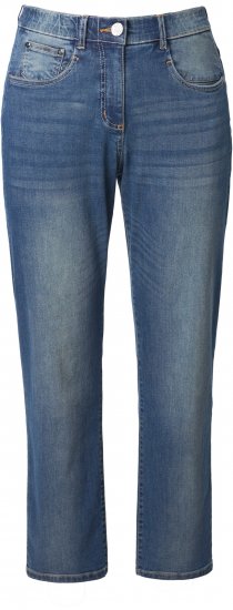 Ulla Popken Decorative Seam Stretch Fit Boyfriend Jeans Blue - Jeans & Bukser i Store Størrelser – Plus Size - 