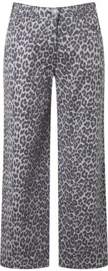 Ulla Popken Leopard Print Stretch Fit Jeans Beige - Jeans & Bukser i Store Størrelser – Plus Size - Jeans & bukser, EU 42-70
