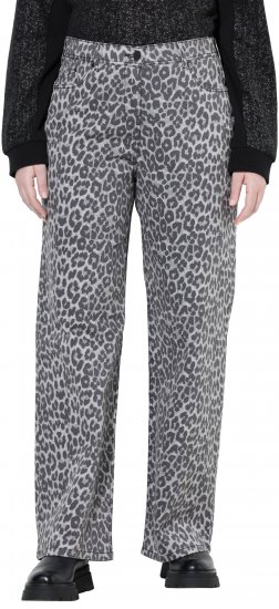 Ulla Popken Leopard Print Stretch Fit Jeans Beige - Jeans & Bukser i Store Størrelser – Plus Size - Jeans & bukser, EU 42-70