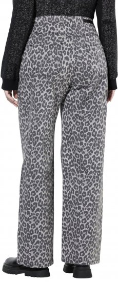Ulla Popken Leopard Print Stretch Fit Jeans Beige - Jeans & Bukser i Store Størrelser – Plus Size - Jeans & bukser, EU 42-70