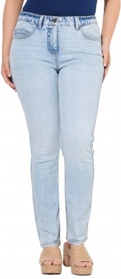 Ulla Popken Slim Leg Stretch Fit Jeans Light Blue Denim - Jeans & Bukser i Store Størrelser – Plus Size - 
