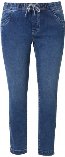 Ulla Popken Drawstring Jeggings Blue - Jeans & Bukser i Store Størrelser – Plus Size - 