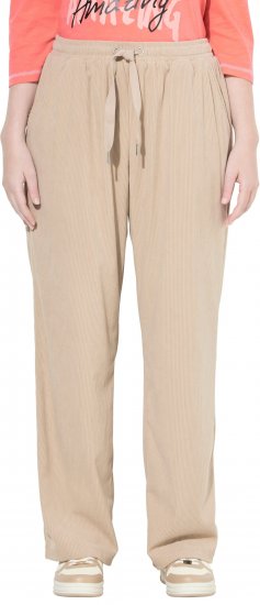 Ulla Popken Corduroy Elastic Waist Pants Brown - Jeans & Bukser i Store Størrelser – Plus Size - 