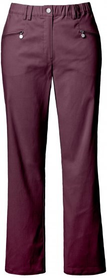 Ulla Popken Thermal Stretch Fit Mony Pants Aubergine - Jeans & Bukser i Store Størrelser – Plus Size - 