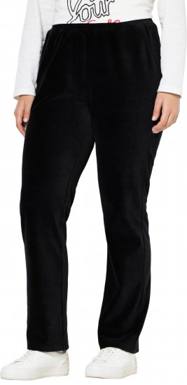 Ulla Popken Corduroy Elastic Waist Pants Black - Jeans & Bukser i Store Størrelser – Plus Size - Jeans & bukser, EU 42-70