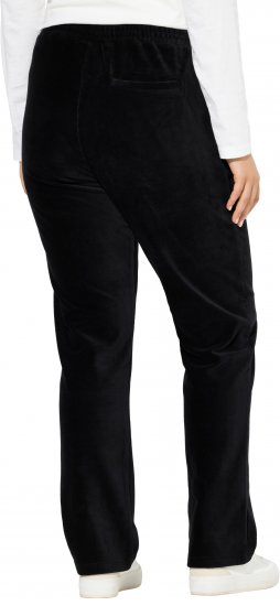 Ulla Popken Corduroy Elastic Waist Pants Black - Jeans & Bukser i Store Størrelser – Plus Size - Jeans & bukser, EU 42-70