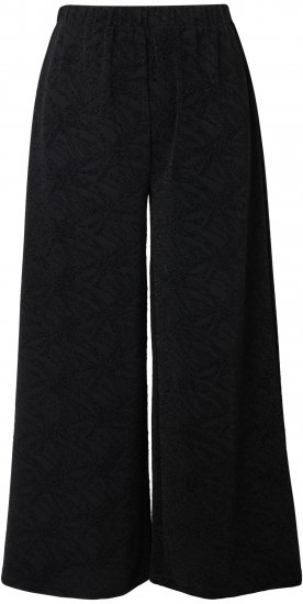 Ulla Popken Wide Leg Elastic Waist Glitter Pants Black - Jeans & Bukser i Store Størrelser – Plus Size - Jeans & bukser, EU 42-70