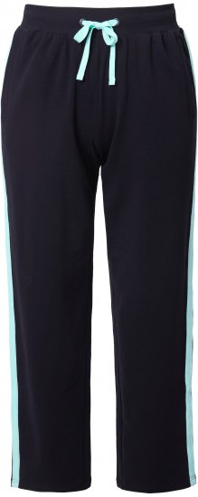 Ulla Popken Side Stripe Elastic Waist Joggers Black - Jeans & Bukser i Store Størrelser – Plus Size - 