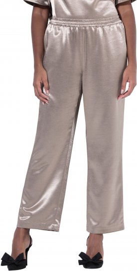 Ulla Popken Metallic Satin Elastic Waist Pants Orange - Jeans & Bukser i Store Størrelser – Plus Size - Jeans & bukser, EU 42-70