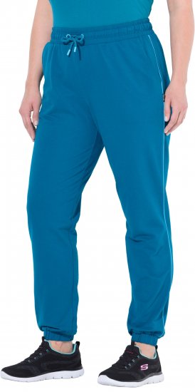 Ulla Popken Contrast Piping Joggers Blue - Jeans & Bukser i Store Størrelser – Plus Size - 