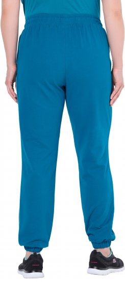 Ulla Popken Contrast Piping Joggers Blue - Jeans & Bukser i Store Størrelser – Plus Size - 