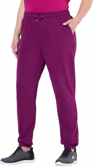 Ulla Popken Contrast Piping Joggers Purple - Ulla Popken - 