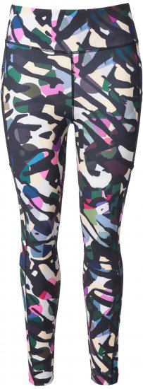 Ulla Popken Leopard Print Quick Drying Leggings Black - Jeans & Bukser i Store Størrelser – Plus Size - 