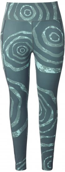Ulla Popken Quick Drying Ripple Print Sport Leggings Black - Jeans & Bukser i Store Størrelser – Plus Size - 