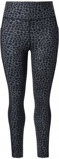 Ulla Popken Quick Drying Leopard Print Sport Leggings Black - Jeans & Bukser i Store Størrelser – Plus Size - Jeans & bukser, EU 42-70