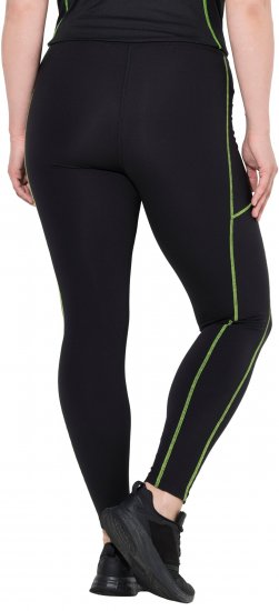 Ulla Popken Neon Seam Quick Drying Performance Leggings Black - Jeans & Bukser i Store Størrelser – Plus Size - Jeans & bukser, EU 42-70