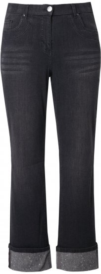 Ulla Popken Rhinestone Studded Jeans Grey - Jeans & Bukser i Store Størrelser – Plus Size - 