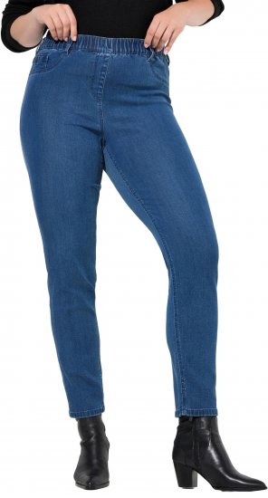 Ulla Popken Denim Five Pocket Jeggings Blue Denim - Jeans & Bukser i Store Størrelser – Plus Size - 