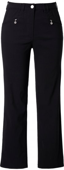 Ulla Popken Bengaline Elastic Waist Pants Black - Jeans & Bukser i Store Størrelser – Plus Size - Jeans & bukser, EU 42-70