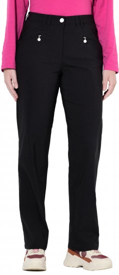 Ulla Popken Bengaline Elastic Waist Pants Black - Jeans & Bukser i Store Størrelser – Plus Size - Jeans & bukser, EU 42-70
