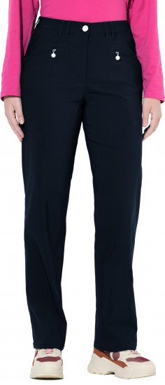 Ulla Popken Bengaline Elastic Waist Pants Navy - Jeans & Bukser i Store Størrelser – Plus Size - Jeans & bukser, EU 42-70