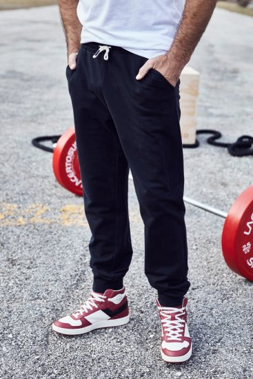 JP1880 Sweatpants Modern Fit Lightweight Black - HERRETØJ MT-6XLT - Tøj til høje mænd