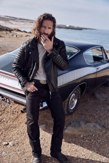 JP1880 Leather Pants Regular Fit Buffalo Nubuck Black - Jeans og bukser - Herrejeans og bukser i store størrelser W40-W70