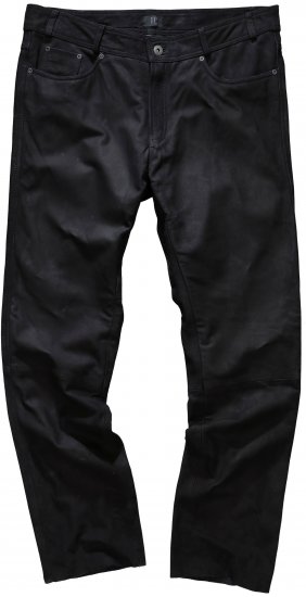 JP1880 Leather Pants Regular Fit Buffalo Nubuck Black - Jeans og bukser - Herrejeans og bukser i store størrelser W40-W70