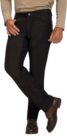 JP1880 Leather Pants Regular Fit Buffalo Nubuck Black - Jeans og bukser - Herrejeans og bukser i store størrelser W40-W70