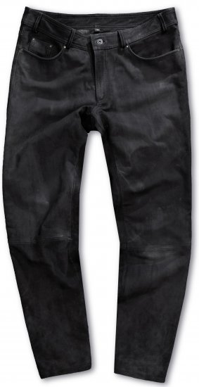 JP1880 Leather Pants Regular Fit Buffalo Nubuck Dark Brown - Jeans og bukser - Herrejeans og bukser i store størrelser W40-W70