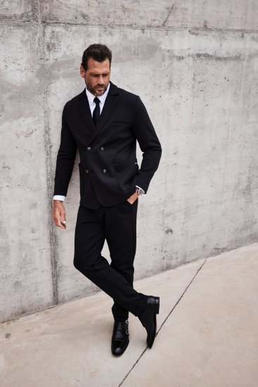 JP1880 Chino Jersey Trousers Flexnamic Black TALL - HERRETØJ MT-6XLT - Tøj til høje mænd