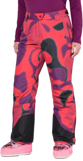 Ulla Popken Hyprar Ski Pants Waterproof Velcro Closure Shaped Knees Berry Pink - Jeans & Bukser i Store Størrelser – Plus Size - Jeans & bukser, EU 42-70