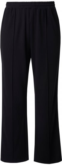 Ulla Popken Rose Wide Leg Stretch Waist Trousers Black - Jeans & Bukser i Store Størrelser – Plus Size - 