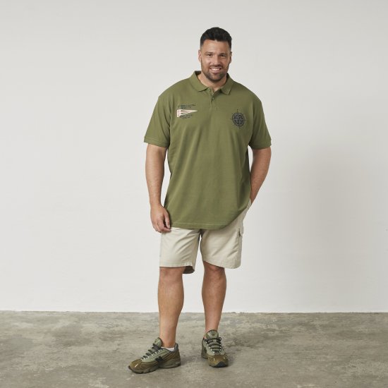 North Latitude 61129 Pikétrøje med Broderi Olivengrøn - Polotrøjer - Polotrøjer 2XL-8XL