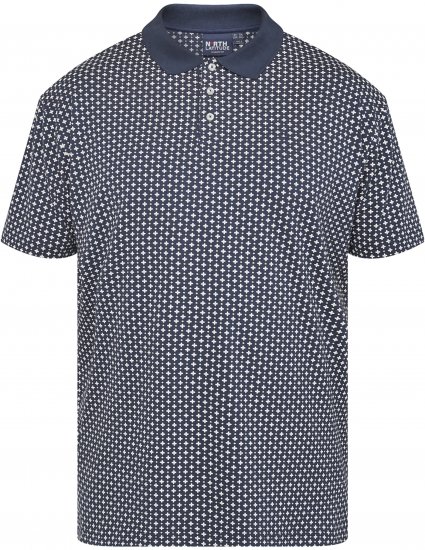 North Latitude 61134 All-Over Print Jerseypiqué Marineblå - Polotrøjer - Polotrøjer 2XL-8XL