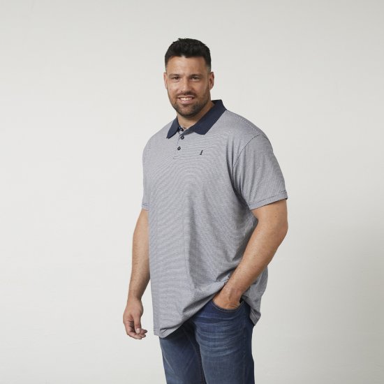 North Latitude 61136 Stribet Garnfarvet Pikétrøje Marineblå - Polotrøjer - Polotrøjer 2XL-8XL