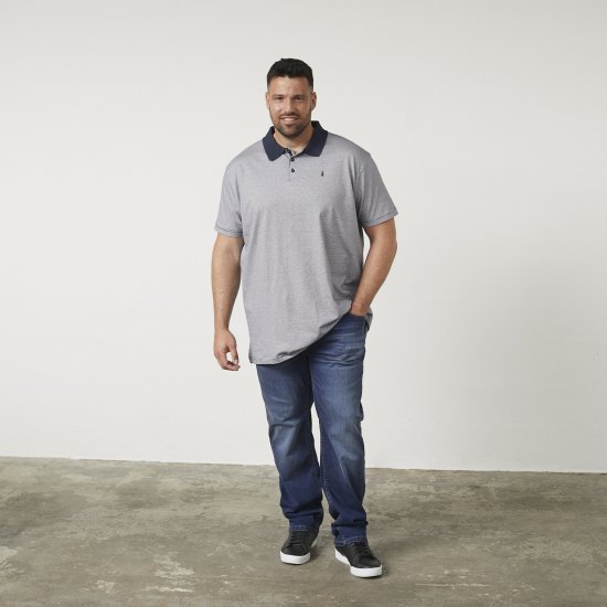 North Latitude 61136 Stribet Garnfarvet Pikétrøje Marineblå - Polotrøjer - Polotrøjer 2XL-8XL