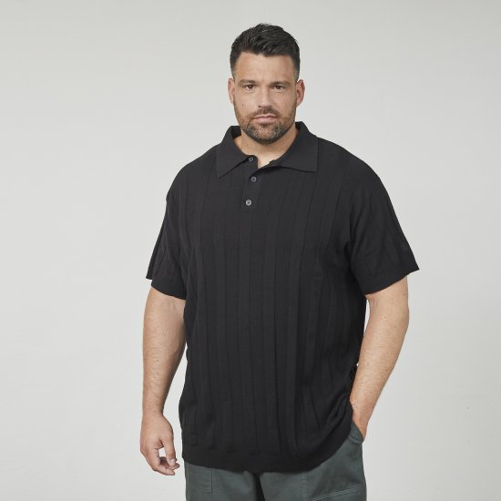 North Latitude 61329 Strikket Kortærmet Pikétrøje Sort - Polotrøjer - Polotrøjer 2XL-8XL