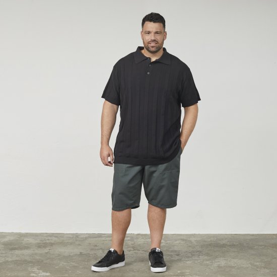 North Latitude 61329 Strikket Kortærmet Pikétrøje Sort - Polotrøjer - Polotrøjer 2XL-8XL