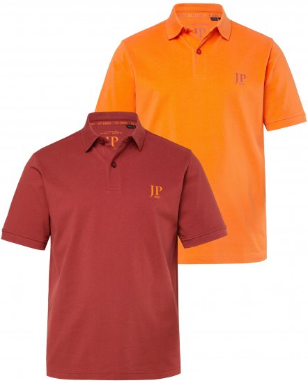 JP1880 Polo Shirts 2-pack Piqué Red Orange - Polotrøjer - Polotrøjer 2XL-8XL