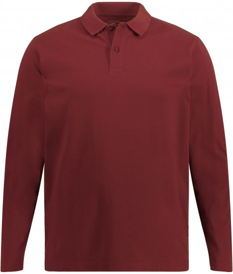 JP1880 Polo Shirt Long Sleeve Piqué Red - Polotrøjer - Polotrøjer 2XL-8XL
