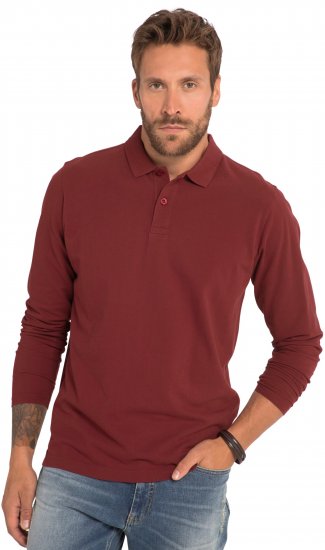 JP1880 Polo Shirt Long Sleeve Piqué Red - Polotrøjer - Polotrøjer 2XL-8XL