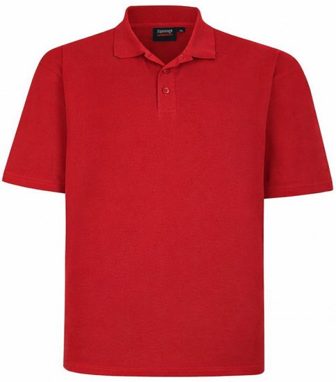 Espionage P074 Plain Pique Polo Red - Polotrøjer - Polotrøjer 2XL-8XL