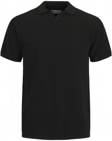 Jack & Jones Hill Poloshirt Kortærmet Sort - Polotrøjer - Polotrøjer 2XL-8XL