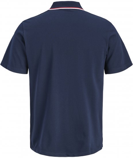Jack & Jones Blaze Short Sleeve Polo Navy - Polotrøjer - Polotrøjer 2XL-8XL