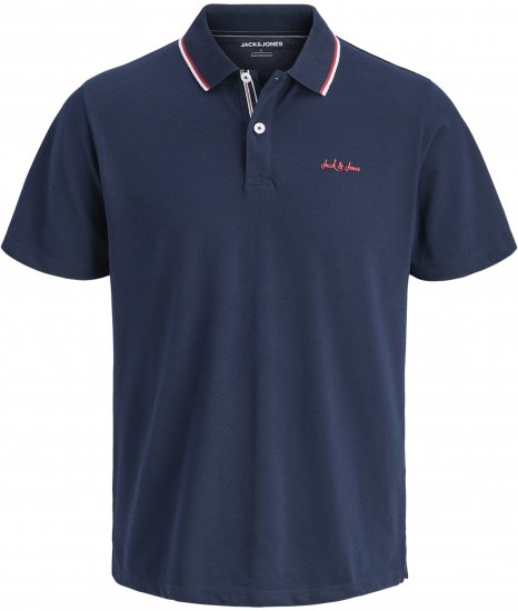 Jack & Jones Blaze Short Sleeve Polo Navy - Polotrøjer - Polotrøjer 2XL-8XL