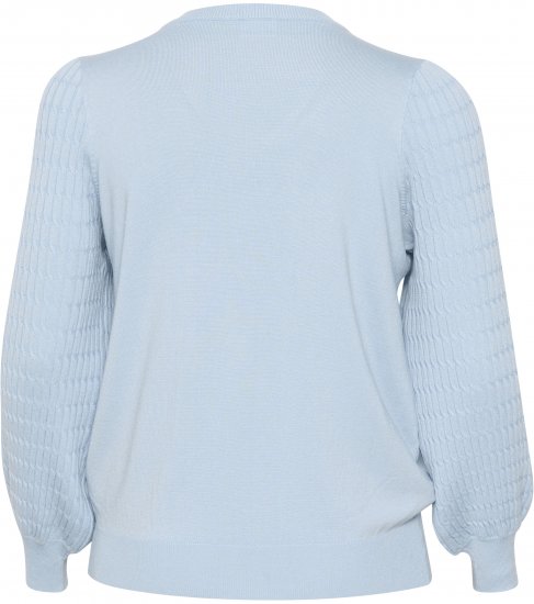 Kaffe Curve Lini Knit Trøje Himmelblå - Hættetrøjer og sweatshirts - 