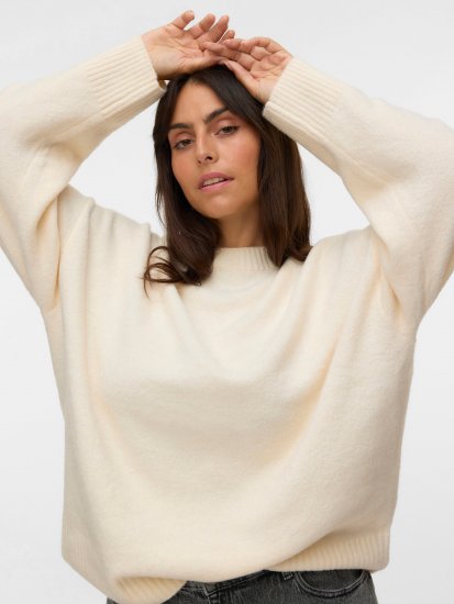 Vero Moda Boom Long Sleeve Pullover Birch - Striktrøjer - 
